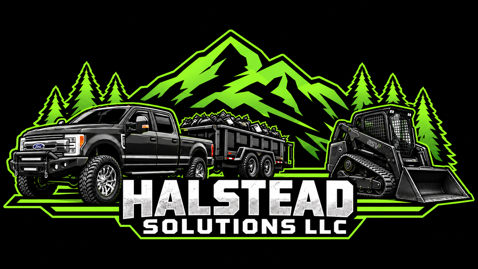 Halstead Solutions LLC — truck, trailer, and skid steer logo
